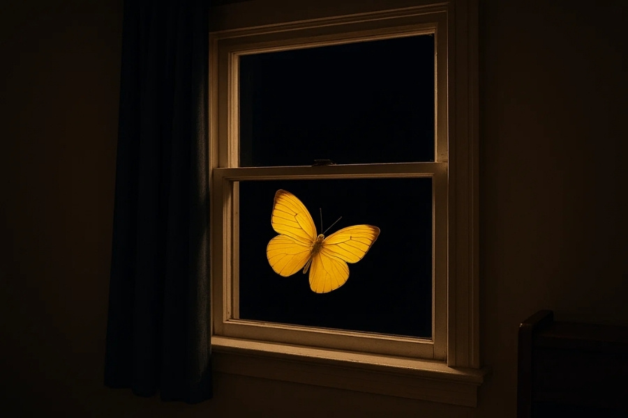 Điềm báo bướm vàng bay vào nhà ban đêm