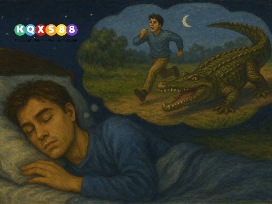 Mơ thấy cá sấu đuổi là điềm báo áp lực hoặc cạnh tranh