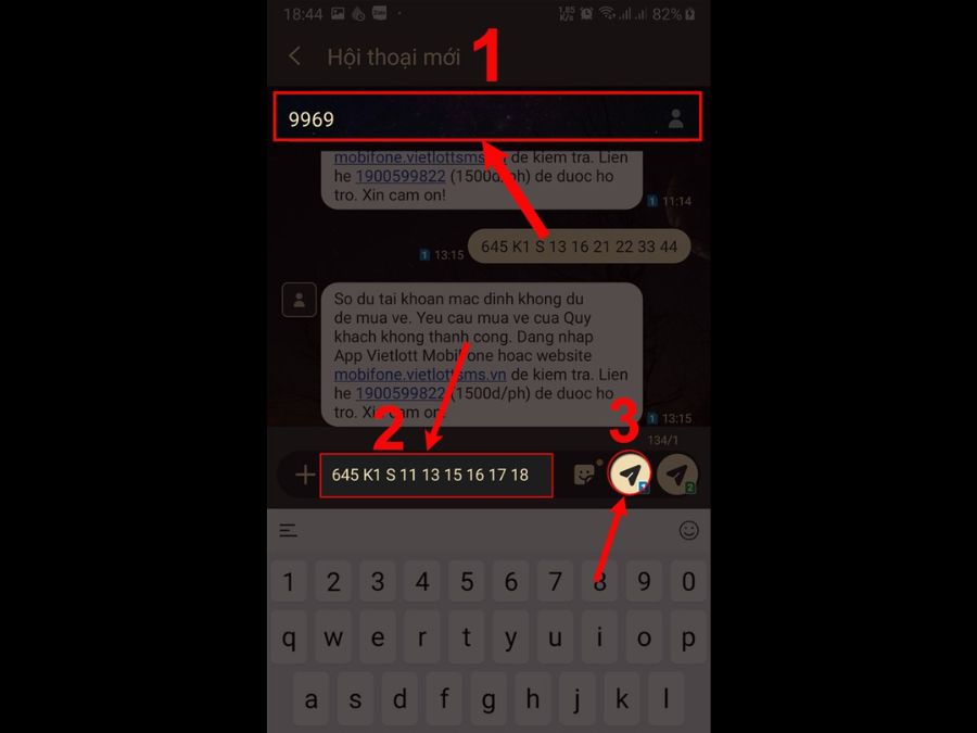 Cách mua Vietlott qua tin nhắn SMS trên điện thoại