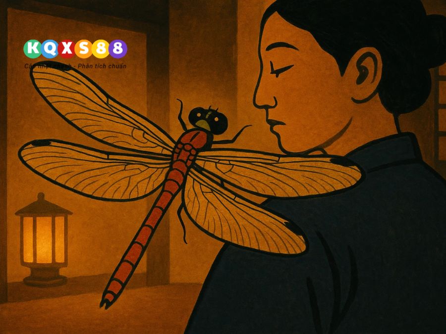 chuồn chuồn đậu lên người là tín hiệu tích cực về sự nghiệp hoặc mối quan hệ