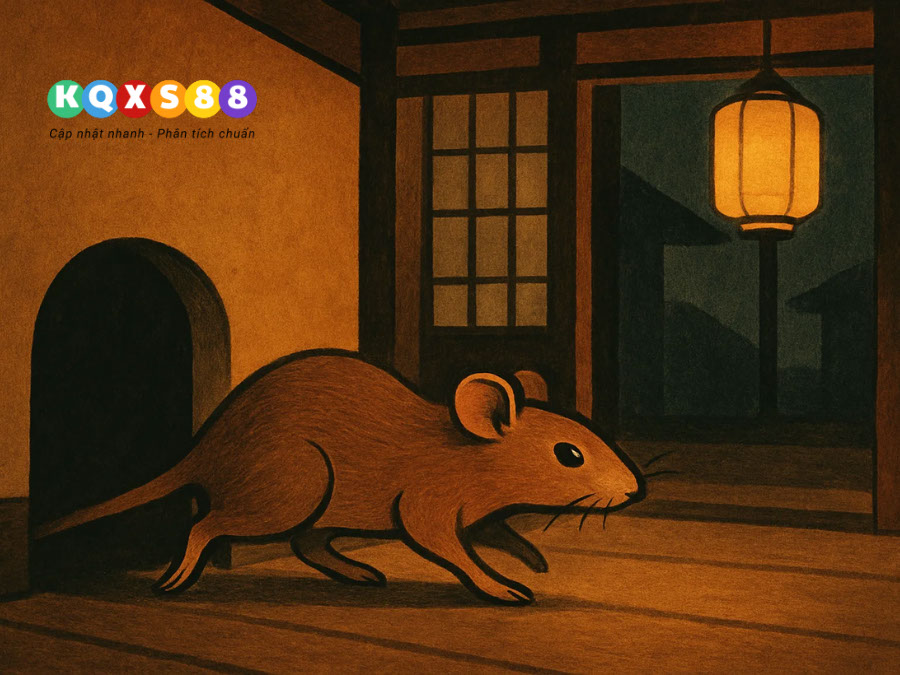 hình ảnh chuột vào rồi chạy ra nhanh chóng biểu thị sự việc ngắn ngủi