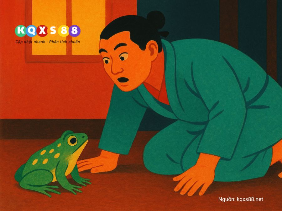 Con số may mắn khi ếch vào nhà theo dân gian