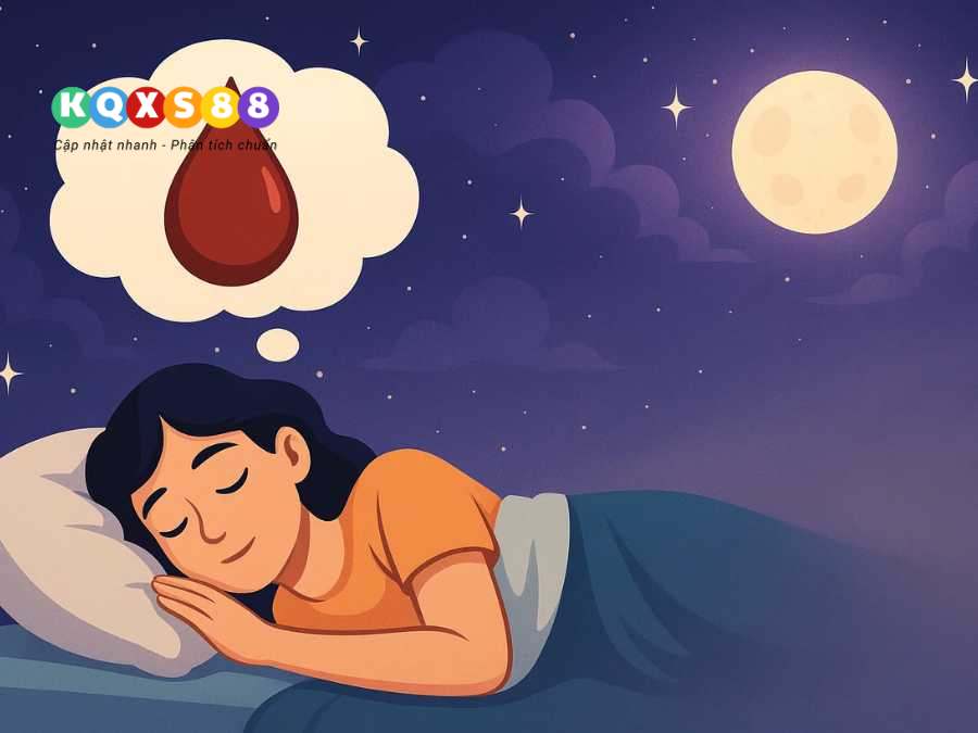 máu đỏ trong mơ báo hiệu tài lộc hoặc khởi đầu tốt