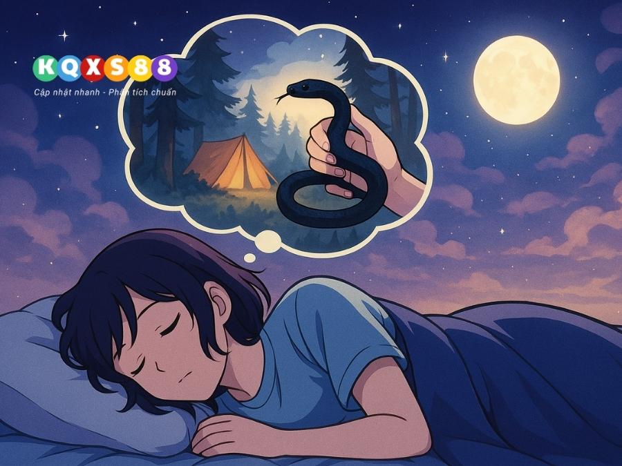 Ngủ mơ thấy mình đang nắm chặt một con rắn đen trong tay