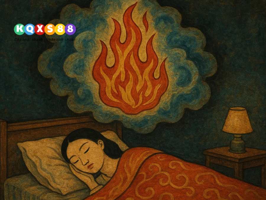 Mơ thấy lửa phản ánh cảm xúc mãnh liệt và áp lực nội tâm