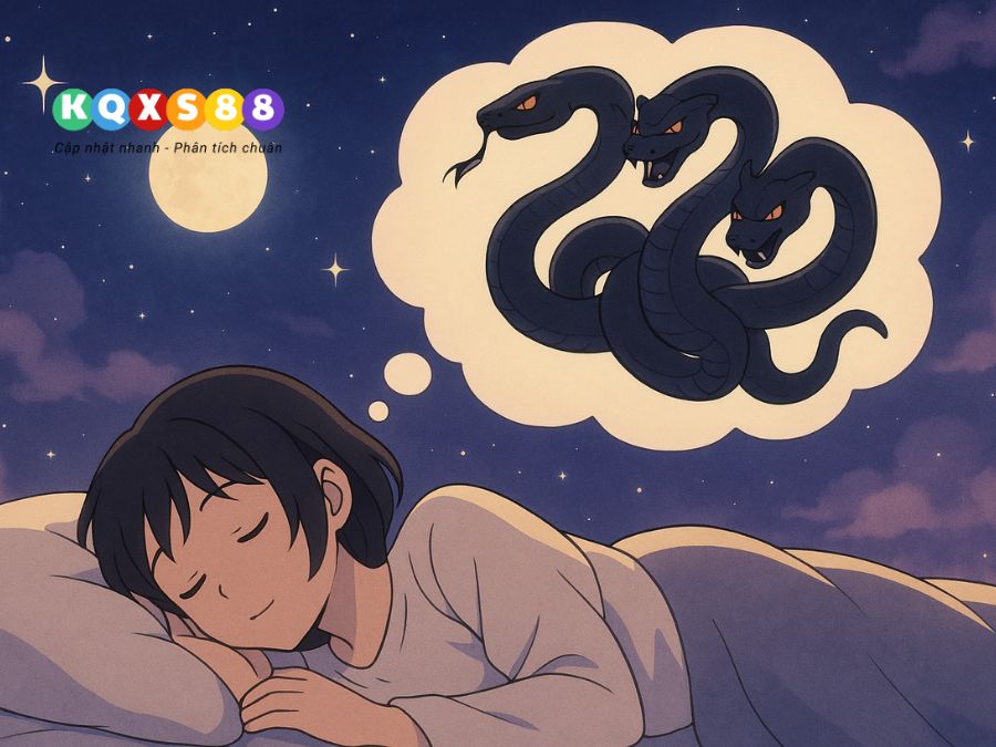 Ngủ mơ thấy một con rắn đen có ba đầu đầy quyền năng và bí ẩn