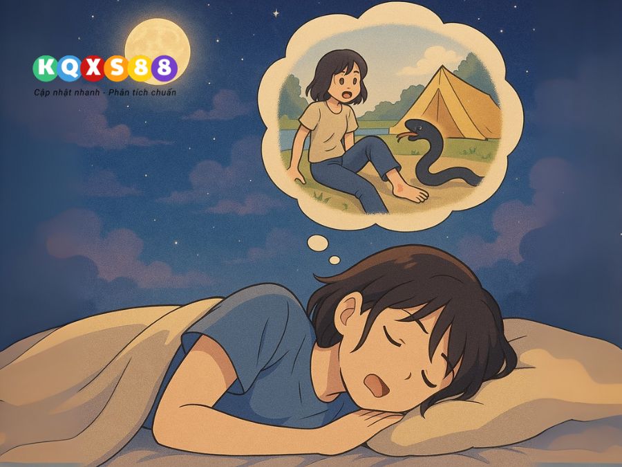 Nằm mơ thấy rắn màu đen cắn vào chân mình