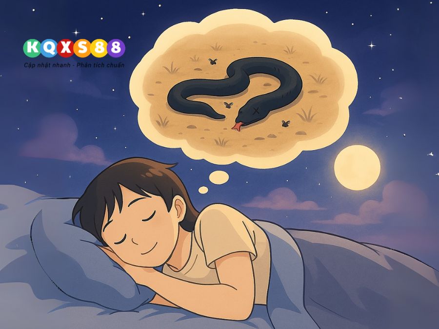 Ngủ mơ thấy xác một con rắn đen nằm trên đất