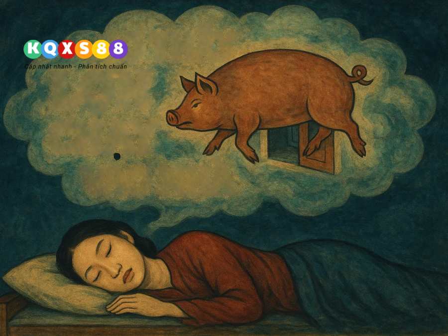 Mơ thấy heo xổng chuồng hoặc rơi xuống nước ám chỉ sự mất kiểm soát