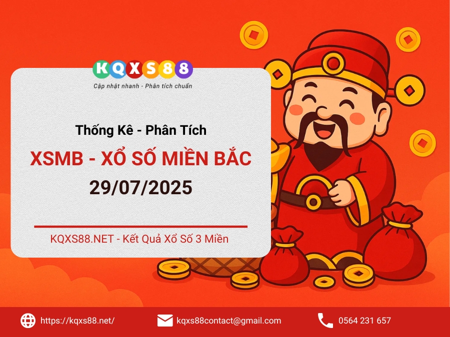 Phân tích XSMB 29/07/2025 – Thống kết quả xổ số Miền Bắc ngày 29/07