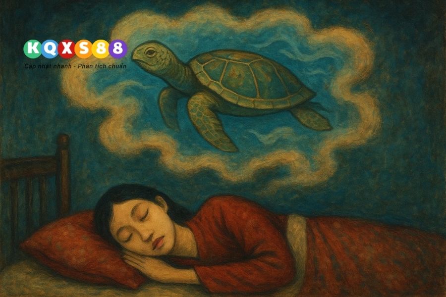 Rùa bị lật ngửa phản ánh bế tắc; rùa bơi dưới nước là dấu hiệu bình an