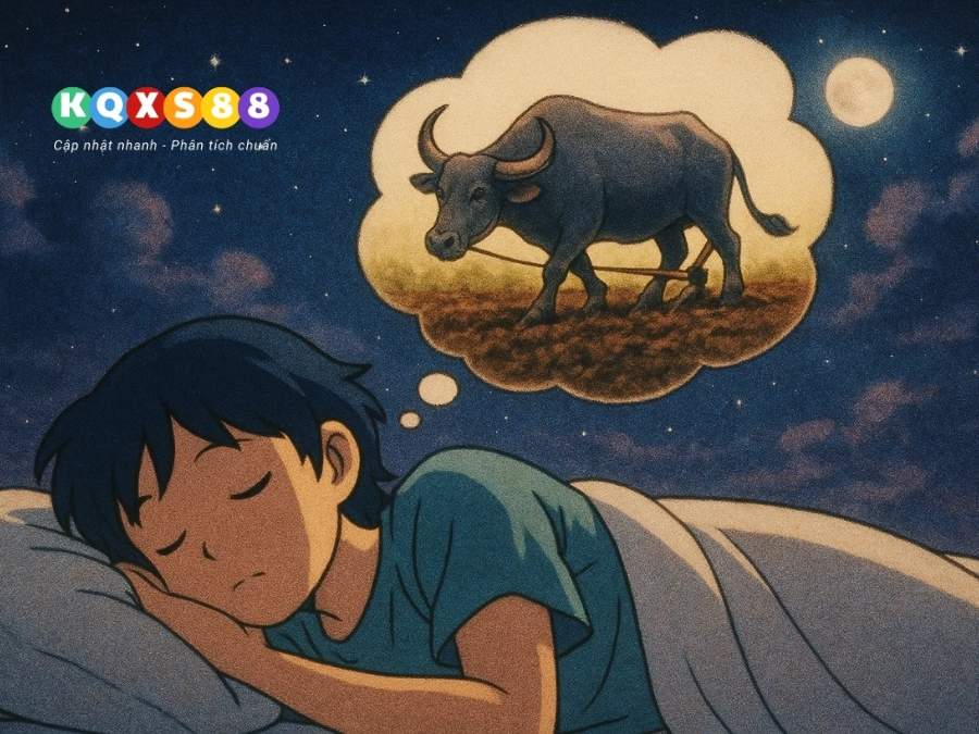 Mơ thấy trâu ăn cỏ hoặc cày ruộng là điềm báo sung túc, thành công