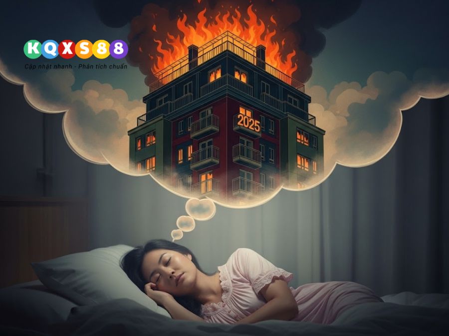 mơ nhà bị cháy từng khu vực như bếp, phòng ngủ, phòng thờ