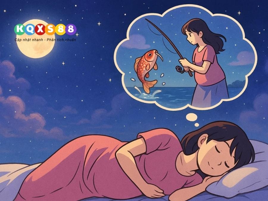Bà bầu nằm mơ thấy bản thân đang bắt cá ở biển lớn