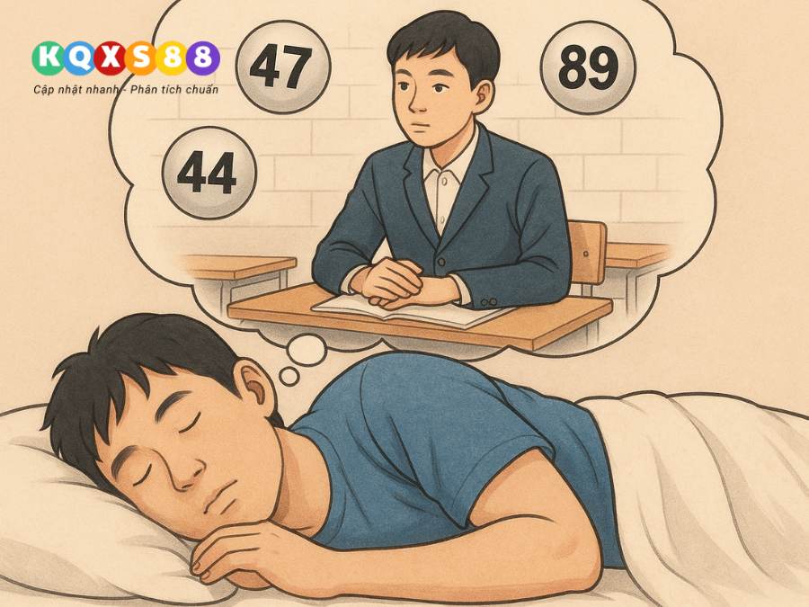 Con số may mắn khi mơ đi học
