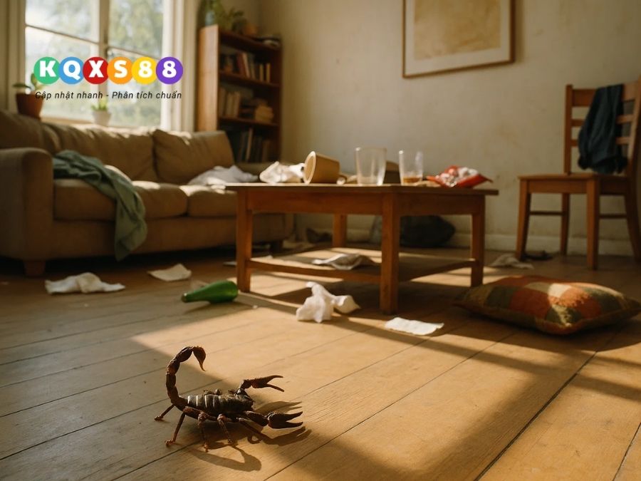 Bò cạp bò vào một căn nhà bừa bộn