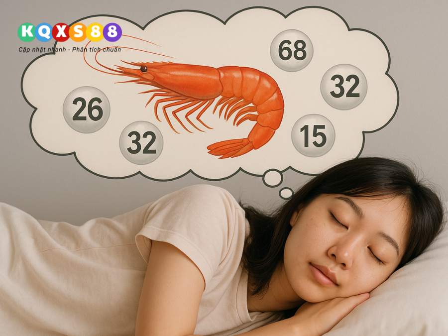 Con số may mắn khi mơ thấy tôm